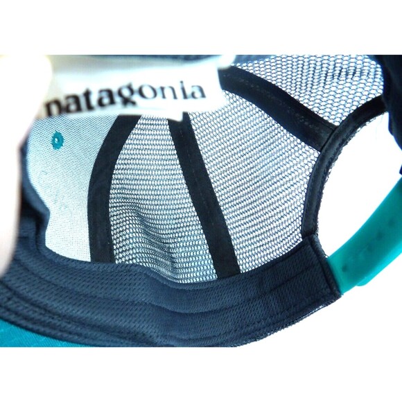 Patagonia P6 Logo Mountaintops Mesh Back Trucker Snapback Cap Hat READ - Picture 12 of 12